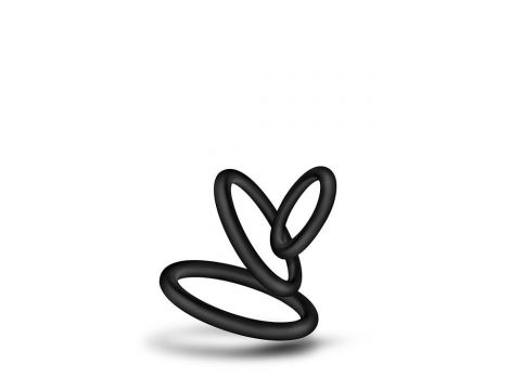 PERFORMANCE VS4 COCK RING SET BLACK - 3