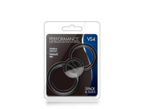 PERFORMANCE VS4 COCK RING SET BLACK