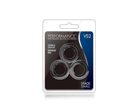 PERFORMANCE VS2 COCK RINGS SMALL BLACK - 5