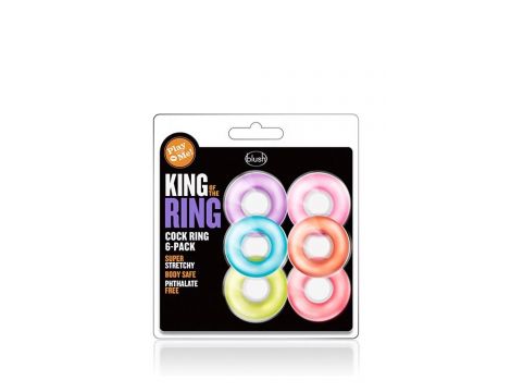 Zestaw 6 pierścieni TPE Play With Me King Of The Ring Blush - 4