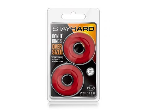 STAY HARD DONUT RINGS OVERSIZED RED - 5