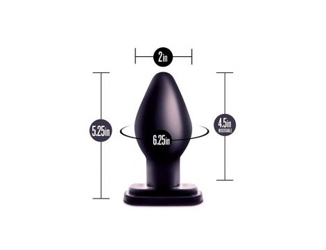 Korek analny Anal Adventures XL Blush PVC czarny 13,3 cm - 5