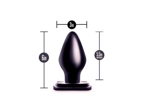 Korek analny Blush Anal Adventures XXL PVC czarny 15 cm - 2
