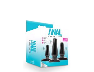 ANAL ADVENTURES BASIC PLUG KIT BLACK