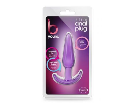 B YOURS SLIM ANAL PLUG PURPLE - 5