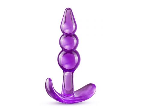 B YOURS TRIPLE BEAD ANAL PLUG PURPLE - 3