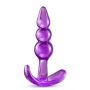 B YOURS TRIPLE BEAD ANAL PLUG PURPLE - 4