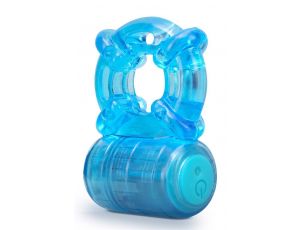 STAY HARD 5 FUNCTION COCK RING BLUE