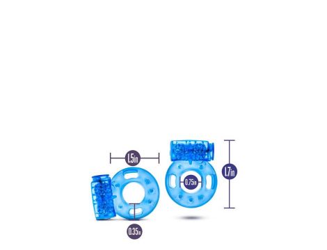 STAY HARD REUSABLE COCK RING BLUE - 3