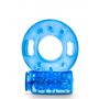 STAY HARD REUSABLE COCK RING BLUE - 3