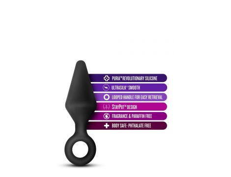 ANAL ADVENTURES PLATINUM SILICONE LOOP PLUG LARGE BLACK - 4