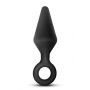 ANAL ADVENTURES PLATINUM SILICONE LOOP PLUG LARGE BLACK - 2