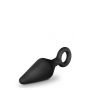 ANAL ADVENTURES PLATINUM SILICONE LOOP PLUG LARGE BLACK - 4