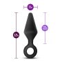 ANAL ADVENTURES PLATINUM SILICONE LOOP PLUG LARGE BLACK - 6
