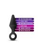 ANAL ADVENTURES PLATINUM SILICONE LOOP PLUG LARGE BLACK - 5