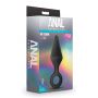 ANAL ADVENTURES PLATINUM SILICONE LOOP PLUG LARGE BLACK - 3