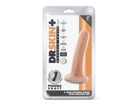 DR. SKIN PLUS 5 INCH POSABLE DILDO VANILLA - 3