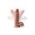 DR. SKIN PLUS  7 INCH POSABLE DILDO WITH BALLS  MOCHA