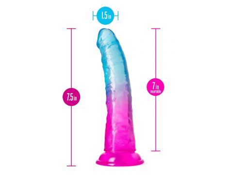 Dildo z przyssawką Blush B Yours Beautiful Sky Sunset 7 cali - 3