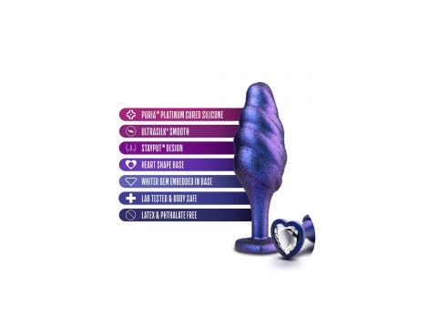 ANAL ADVENTURES MATRIX BUMPED BLING PLUG SAPPHIRE - 3