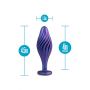 ANAL ADVENTURES MATRIX SWIRLING BLING PLUG SAPPHIRE - 3
