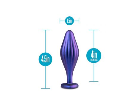 ANAL ADVENTURES MATRIX WAVY BLING PLUG SAPPHIRE - 3