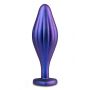 ANAL ADVENTURES MATRIX WAVY BLING PLUG SAPPHIRE - 2