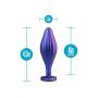 ANAL ADVENTURES MATRIX WAVY BLING PLUG SAPPHIRE - 4