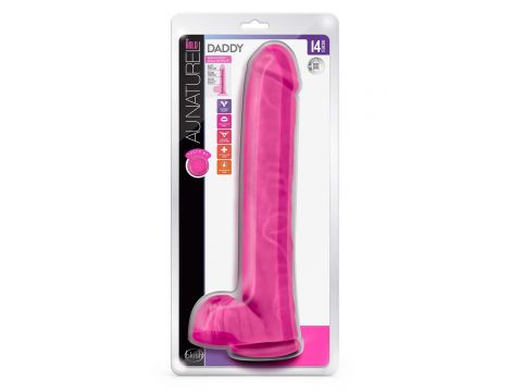 AU NATUREL BOLD DADDY 14" DILDO PINK - 5
