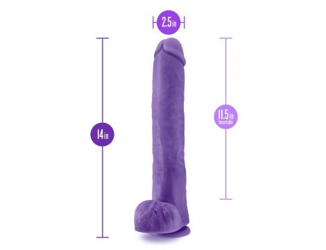 AU NATUREL BOLD DADDY 14" DILDO PURPLE - 4