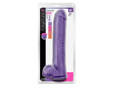 AU NATUREL BOLD DADDY 14" DILDO PURPLE - 5