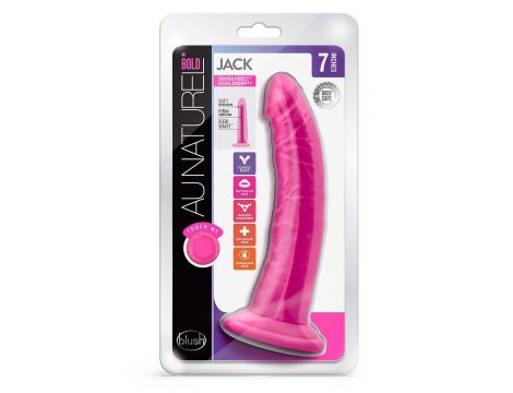 AU NATUREL BOLD JACK 7" DILDO PINK - 5