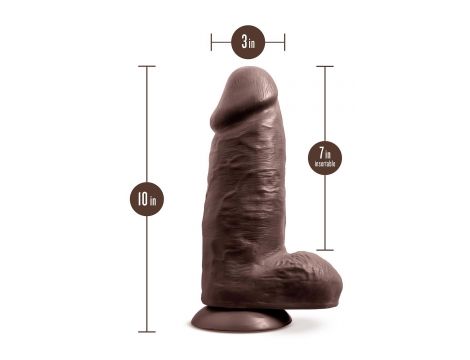 AU NATUREL CHUB 10" DILDO CHOCOLATE - 5