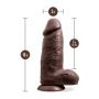 AU NATUREL CHUB 10" DILDO CHOCOLATE - 6
