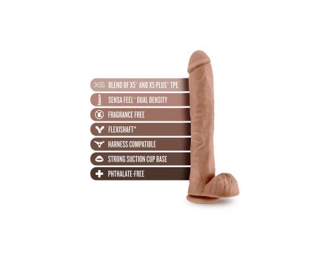 AU NATUREL DADDY 14" DILDO MOCHA - 5