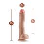 DR. SKIN MR. SAVAGE 11.5 INCH DILDO WITH BALLS BEIGE - 4