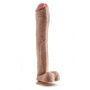 DR. SKIN MR. ED 13 INCH DILDO WITH BALLS BEIGE - 4