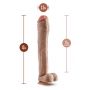 DR. SKIN MR. ED 13 INCH DILDO WITH BALLS BEIGE - 2