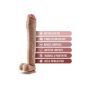 DR. SKIN MR. ED 13 INCH DILDO WITH BALLS BEIGE - 3