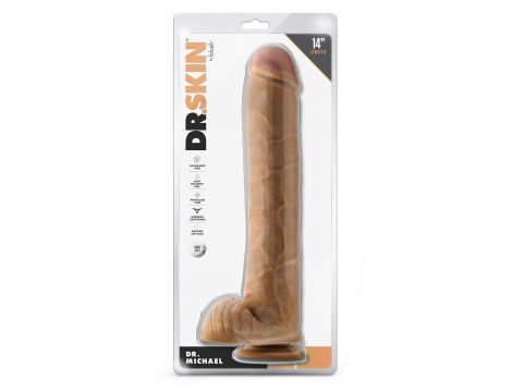 DR. SKIN DR. MICHAEL 14 INCH DILDO WITH BALLSTAN - 4