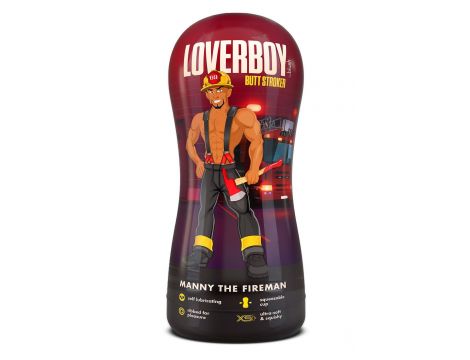 LOVERBOY MANNY THE FIREMAN SELF LUBRICATING STROKER TAN