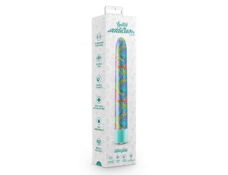 LIMITED ADDICTION UTOPIA 7 INCH RECHARGEABLE VIBE AQUA - 4