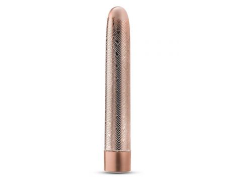 THE COLLECTION LATTICE 7 INCH RECHARGEABLE VIBE ROSE GOLD - 3
