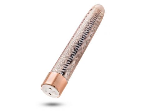 THE COLLECTION LATTICE 7 INCH RECHARGEABLE VIBE ROSE GOLD - 2