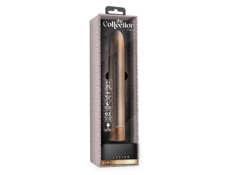 THE COLLECTION LATTICE 7 INCH RECHARGEABLE VIBE ROSE GOLD - 4