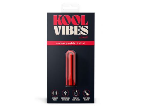 KOOL VIBES RECHARGEABLE MINI BULLET CHERRY - 5