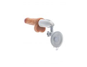 DR. SKIN SILICONE DR. HAMMER 7 INCH THRUSTING DILDO WITH HANDLE BEIGE