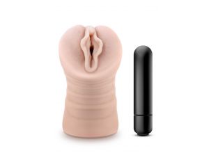 Masturbator wibrujący Destini beżowy 13 cm