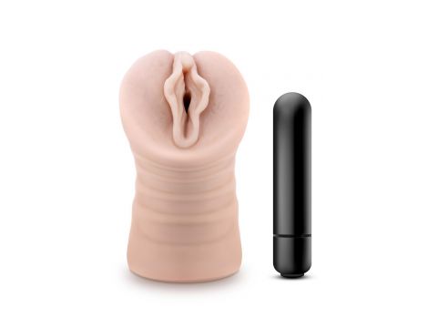 Masturbator wibrujący Destini beżowy 13 cm