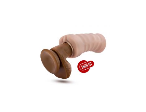 Masturbator wibrujący Destini beżowy 13 cm - 4